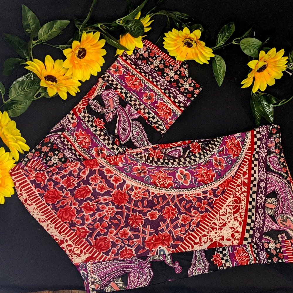 Honey & Lace Flowly Palazzo Pants NWOT